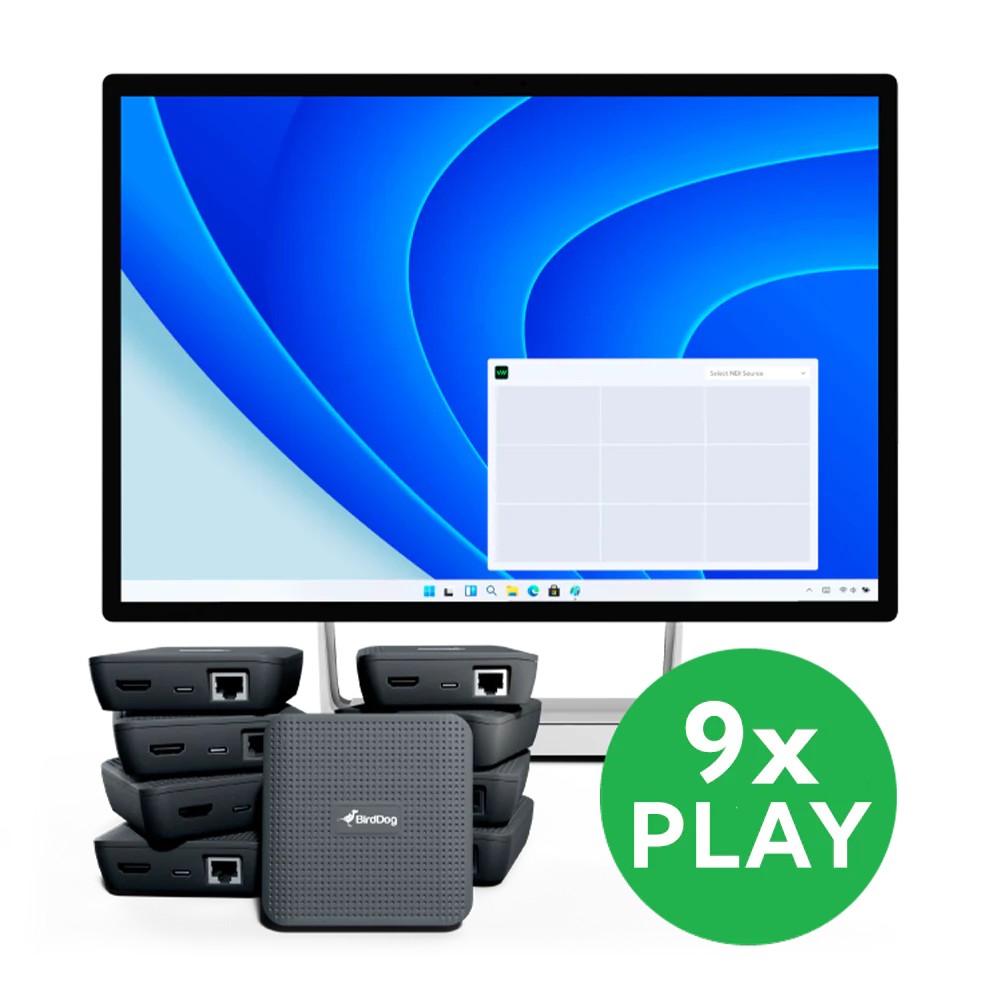 BirdDog VideoWall bundle 9x PLAY and 1x VideoWall software licence