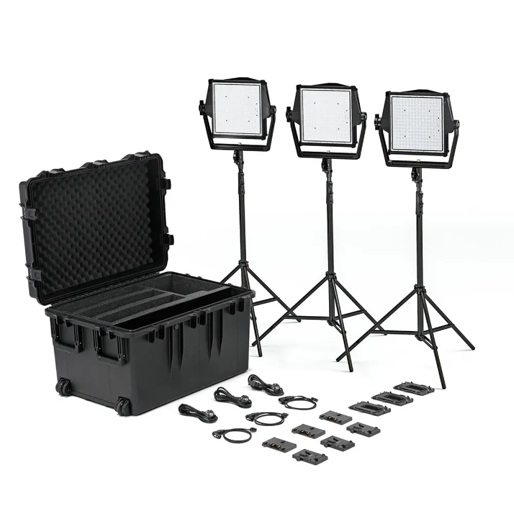 Litepanels Astra IP 1x1 - Traveler Trio GM&VM Kit (Standard Yoke, EU Power Cable)